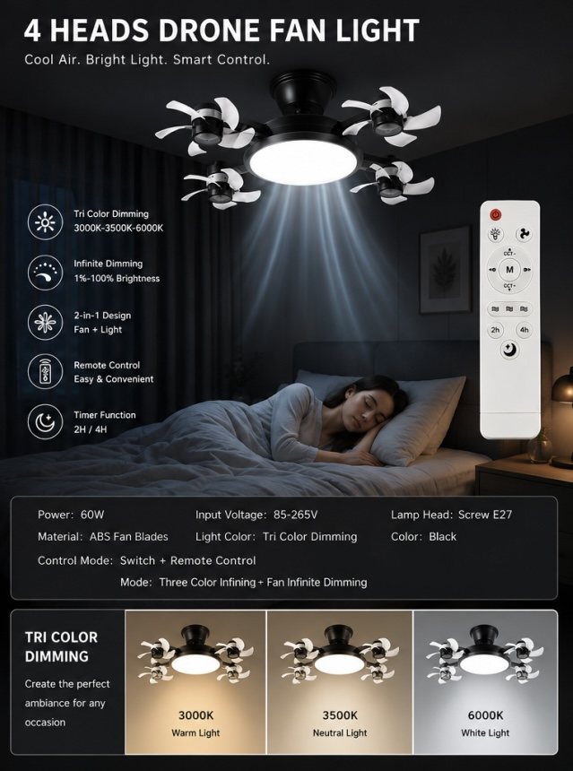 2-In-1  Fan Light