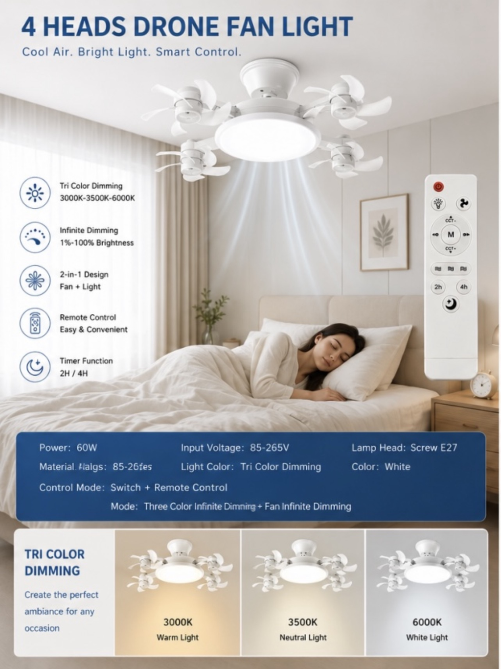 2-In-1  Fan Light